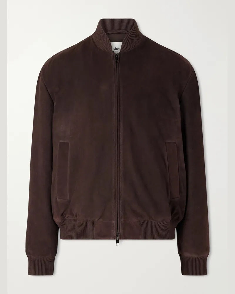 Altea Suede Blouson Jacket Brown
