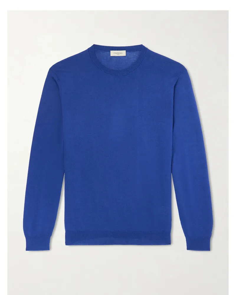 PIACENZA 1733 Cotton Sweater Blue