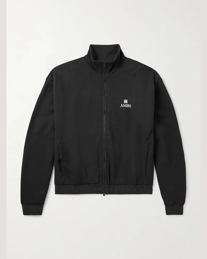 Amiri Lounge Trainingsjacke aus technischem Jersey mit Logostickerei Schwarz