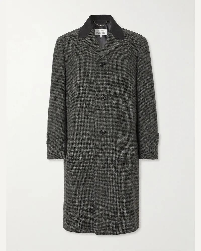 Maison Margiela Mantel aus Tweed aus einer Schurwollmischung Grau