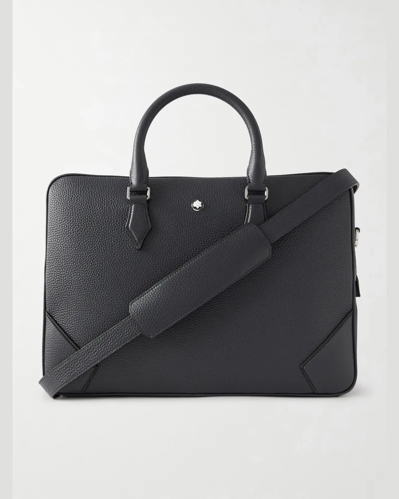 Montblanc Medium Full-Grain Leather Briefcase Black