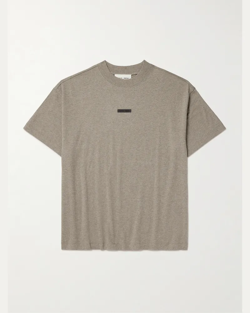 Fear of God T-Shirt aus Baumwoll-Jersey mit Logoapplikation Braun