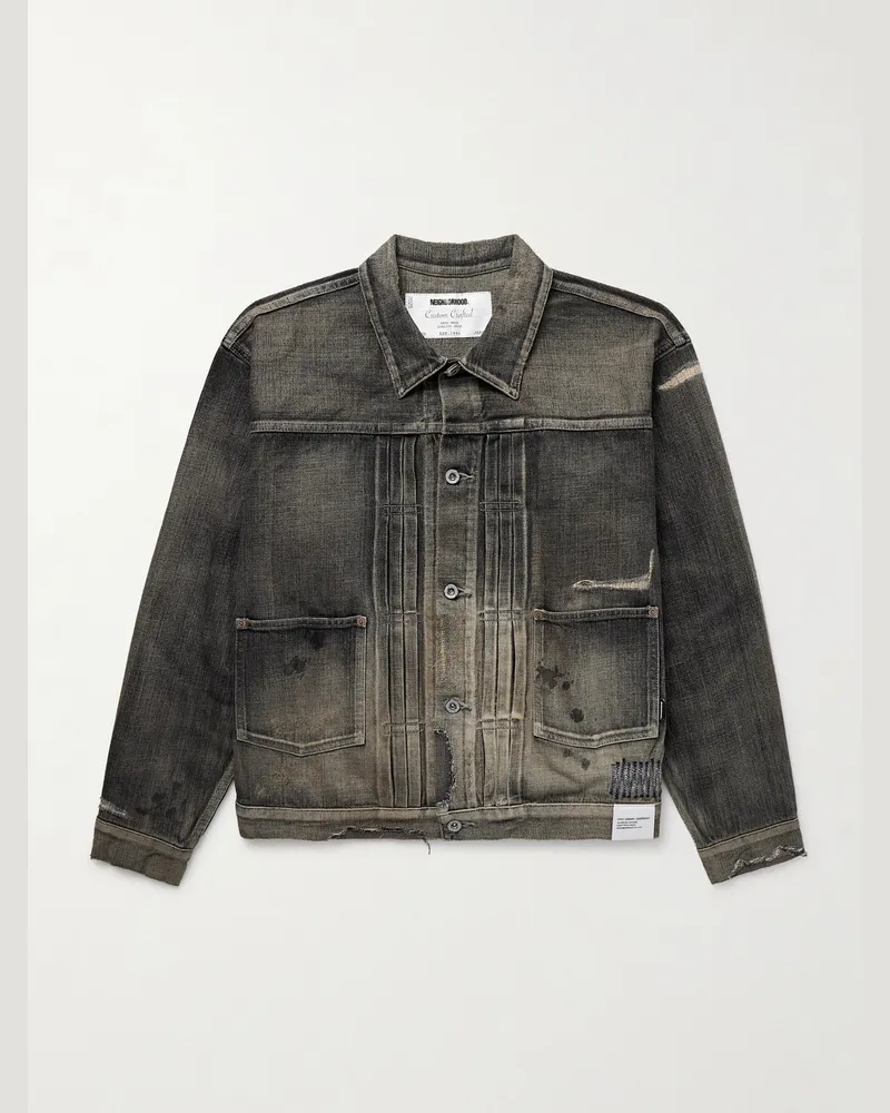 Neighborhood Savage Type-1 Jeansjacke Schwarz