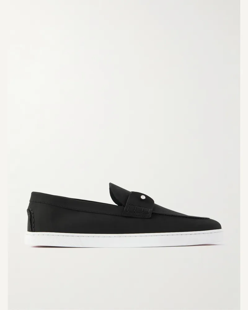 Christian Louboutin Chambeliboat Loafers aus Nubukleder Schwarz