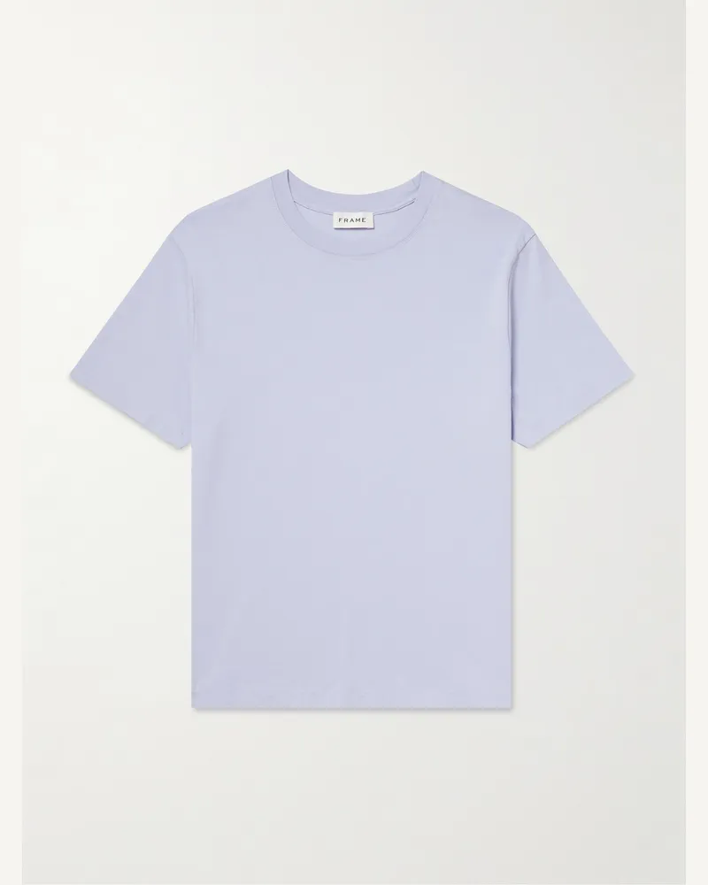 Frame Denim T-Shirt aus Baumwoll-Jersey Blau