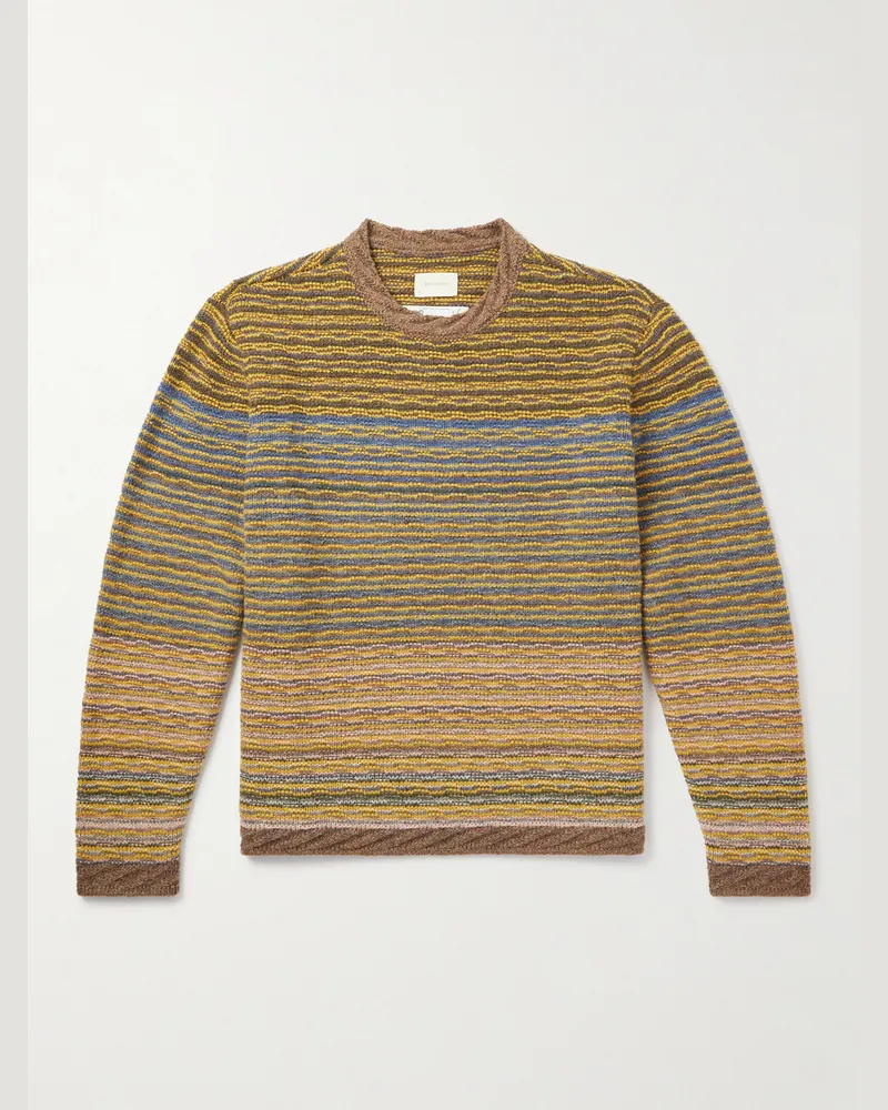 Aimé Leon Dore Abstract Pullover aus Jacquard-Strick aus einer Wollmischung Gelb