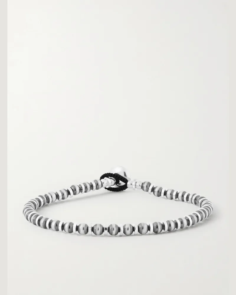 Mikia Silver Beaded Bracelet Silver