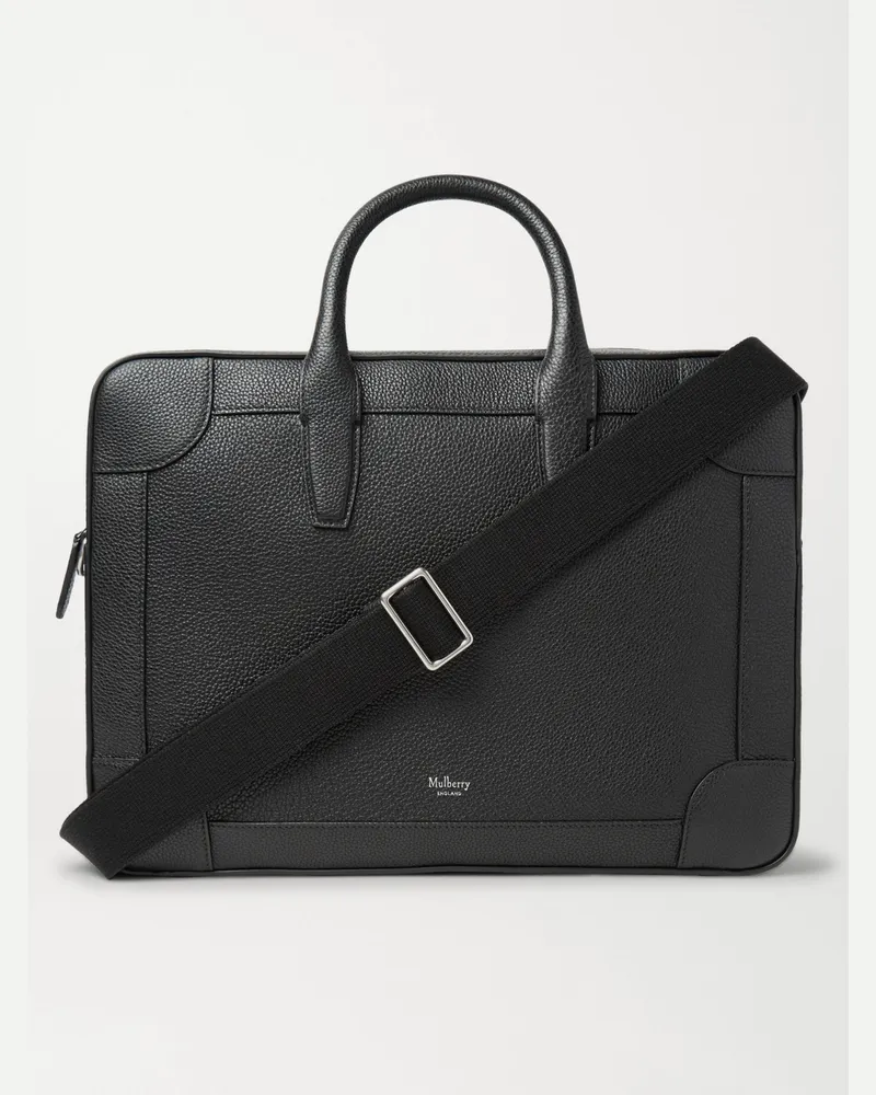 Mulberry Belgrave Full-Grain Leather Briefcase Black