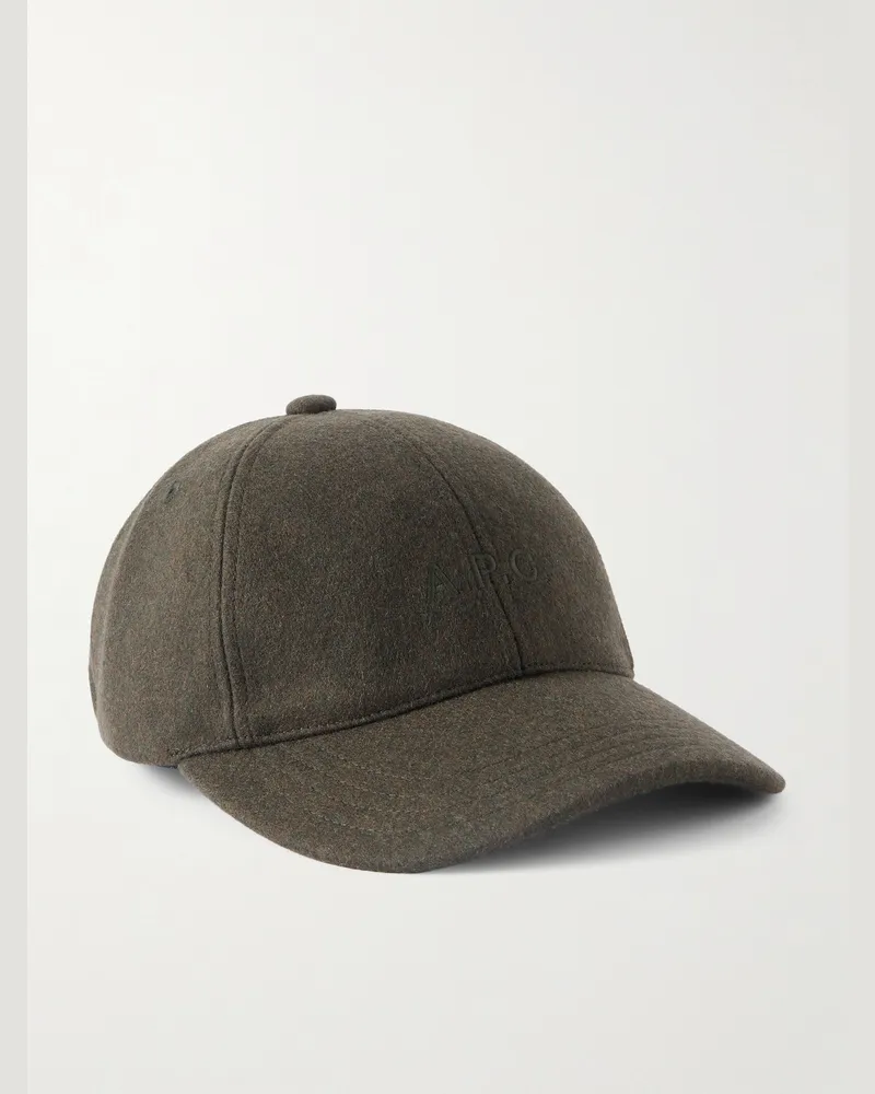 A.P.C. Charlie Baseballkappe aus einer Wollmischung mit Logostickerei Braun