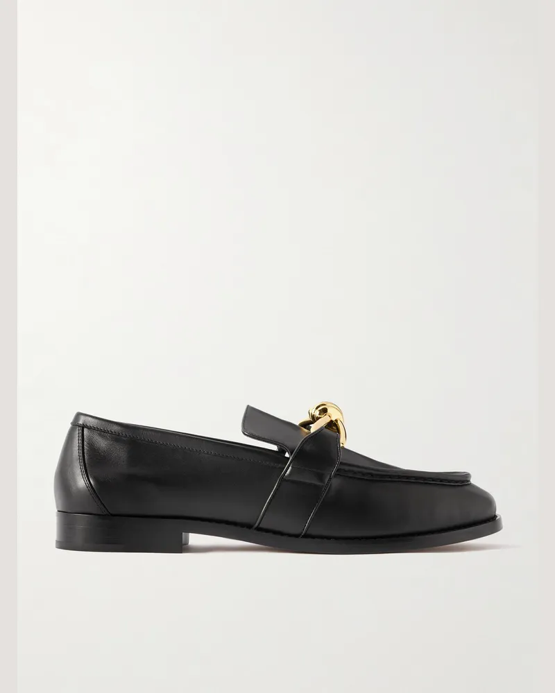 Bottega Veneta Astaire Knot-Detailed Leather Loafers Black
