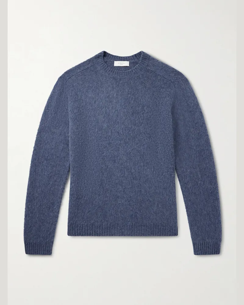 Boglioli Slim-Fit Wool and Cashmere-Blend Sweater Blue