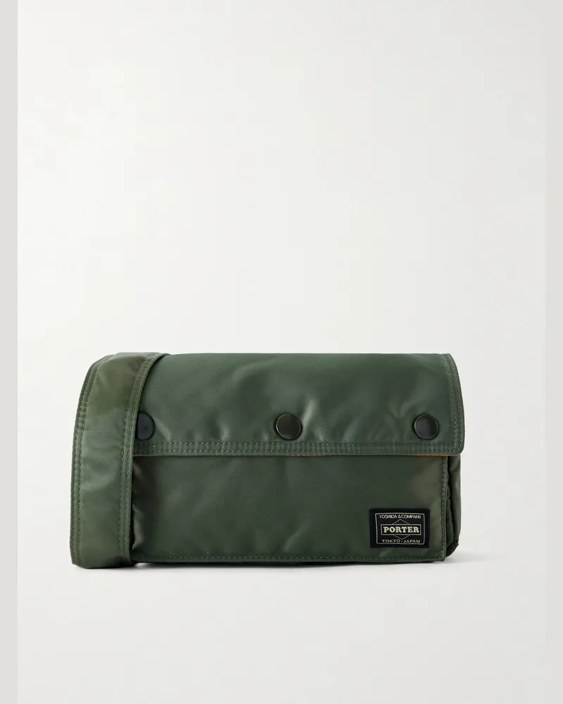 PORTER-YOSHIDA & CO Tanker Envelope Canvas Belt Bag Green