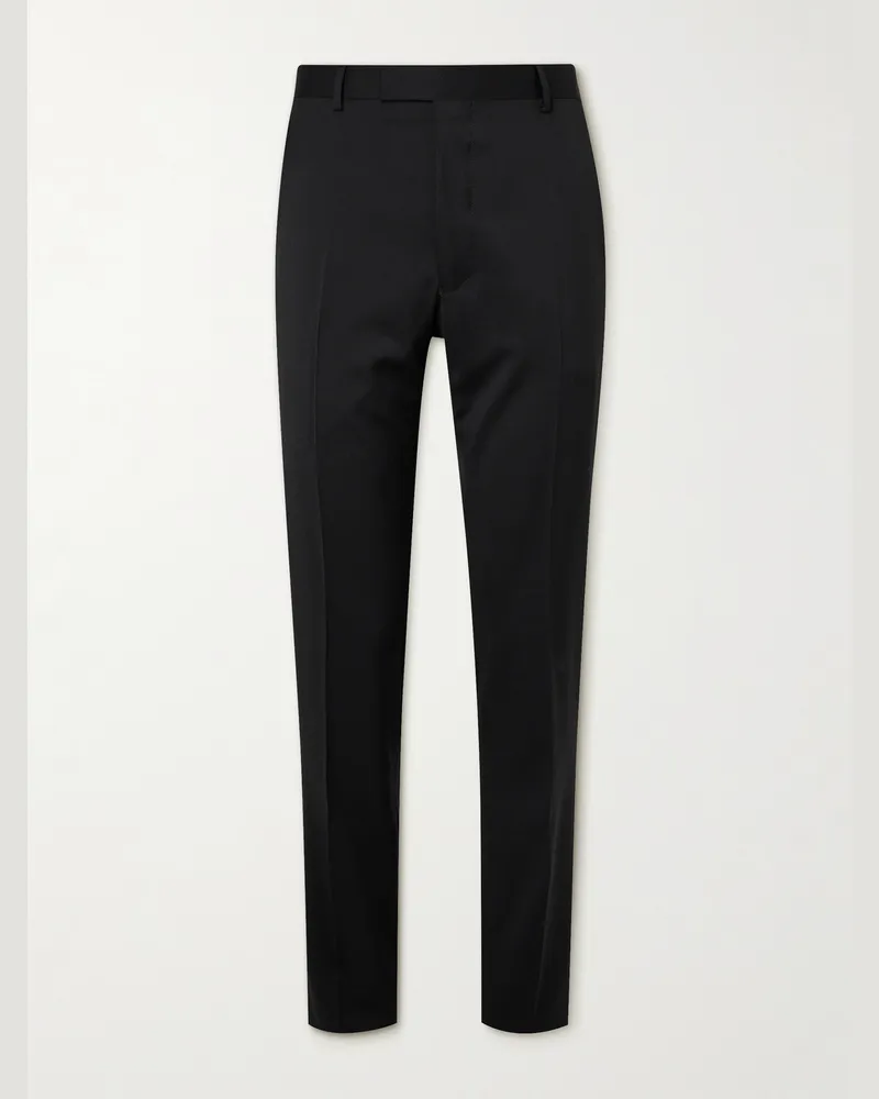 MR P. Slim-Fit Wool Tuxedo Trousers Black