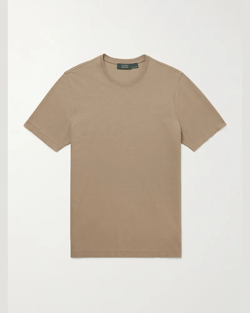 Slowear Cotton-Jersey T-Shirt Neutrals