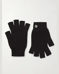 Rick Owens Fingerlose Handschuhe aus Kaschmir Schwarz