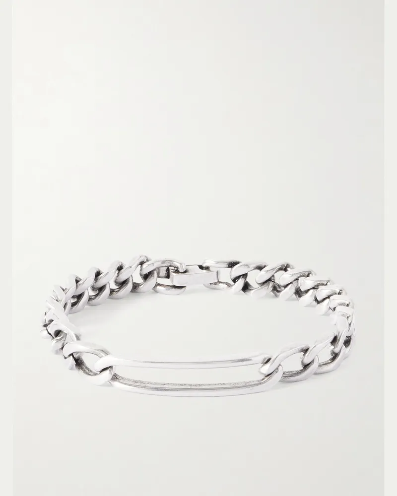 Saint Laurent Silberfarbenes Armband Silber