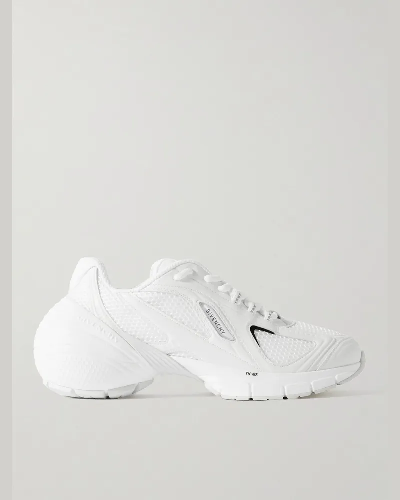 Givenchy TK-MX Sneakers aus Mesh, Gummi und Kunstleder Weiß