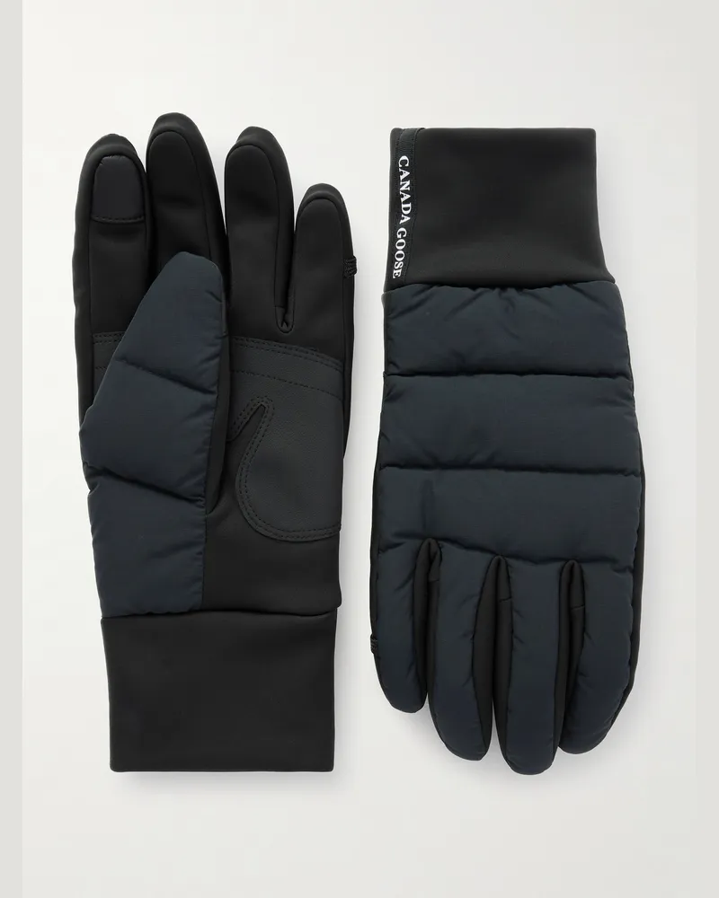 Canada Goose Daunenhandschuhe aus gestepptem Shell Schwarz