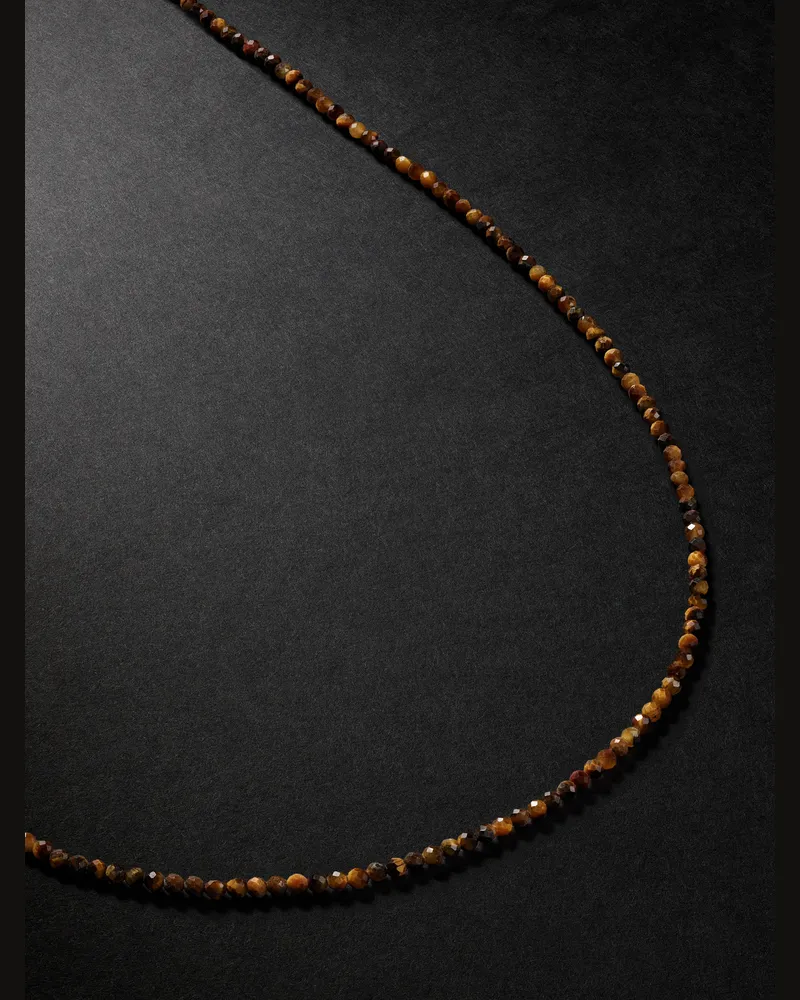 JIA JIA Arizona Gold Tiger's Eye Beaded Necklace Brown