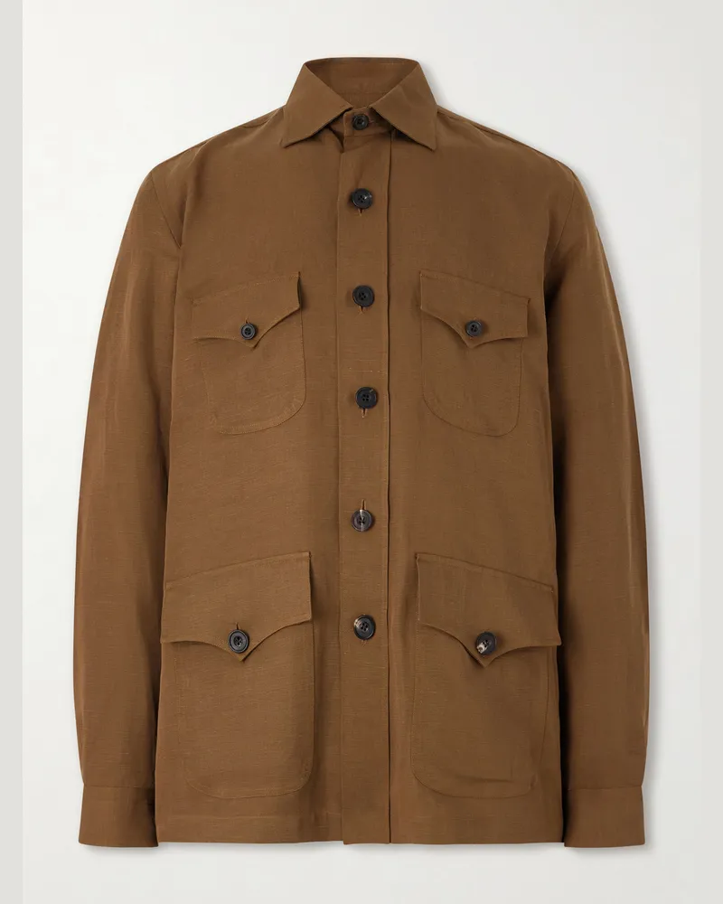 Rubinacci Safari Hemdjacke Braun