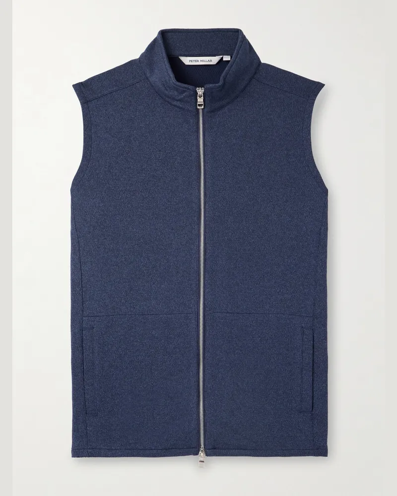 Peter Millar Crown Weste aus Fleece mit recycelten Fasern Blau