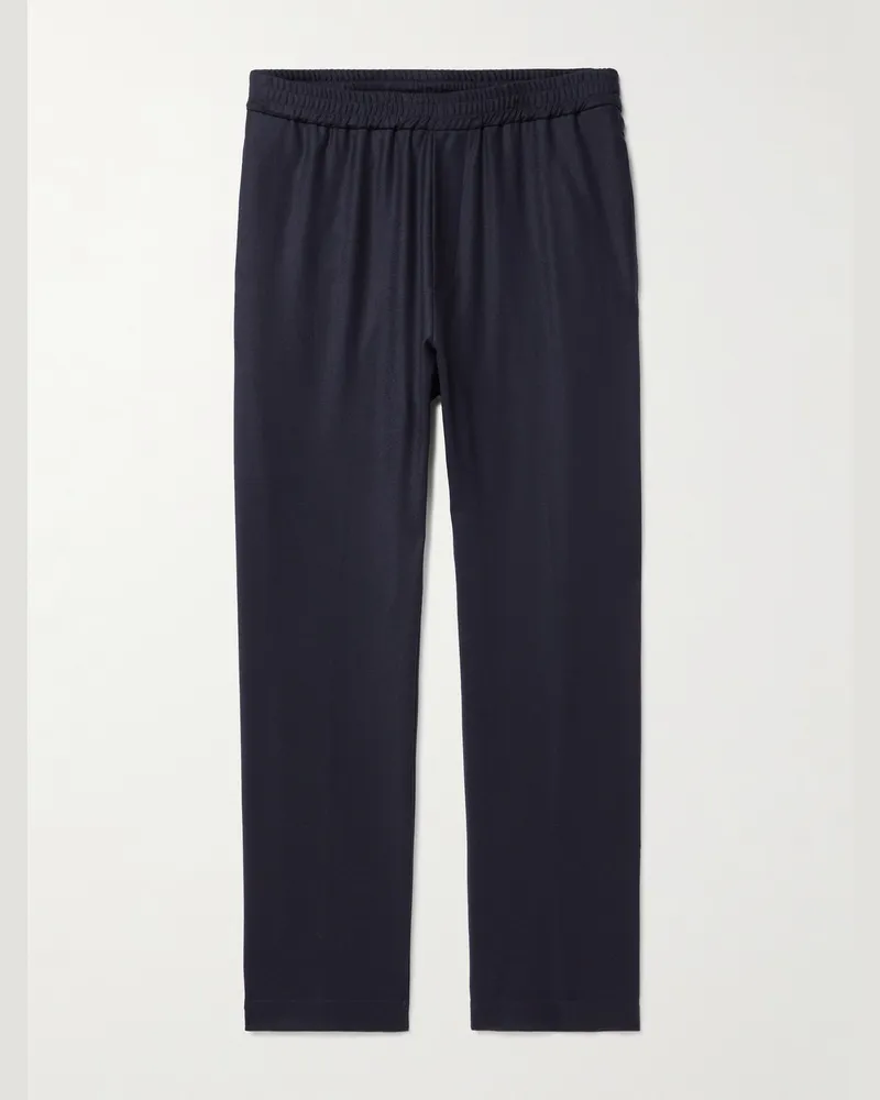 BARENA Bativoga gerade geschnittene Hose aus Gabardine aus einer Schurwollmischung Blau