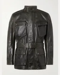 Belstaff Legacy Trailmaster Jacke aus gewachstem Leder Grün