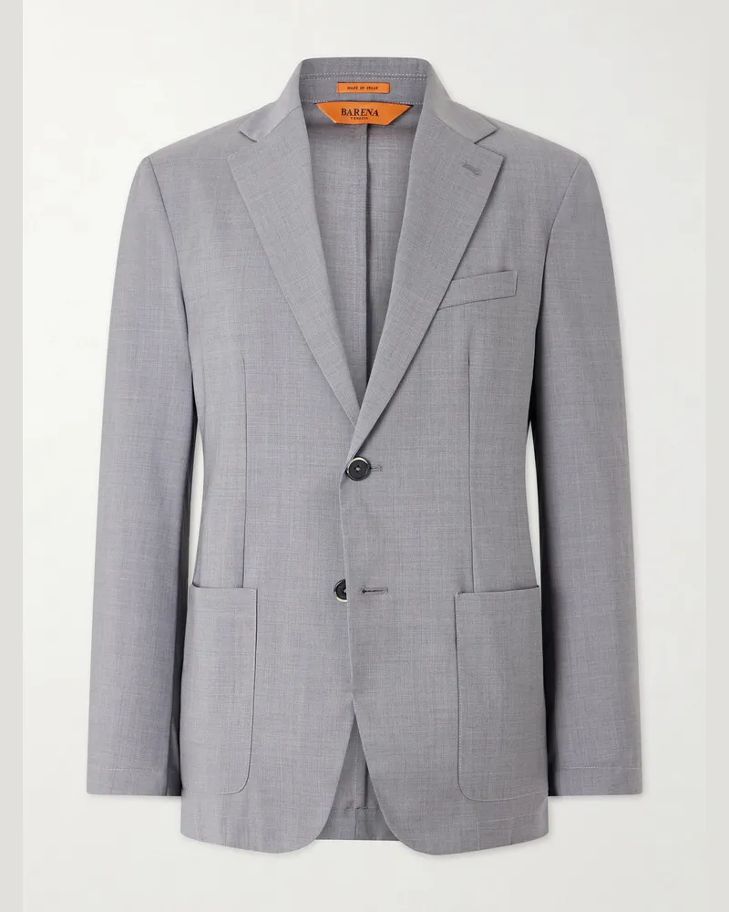 BARENA Virgin Wool Suit Jacket Gray