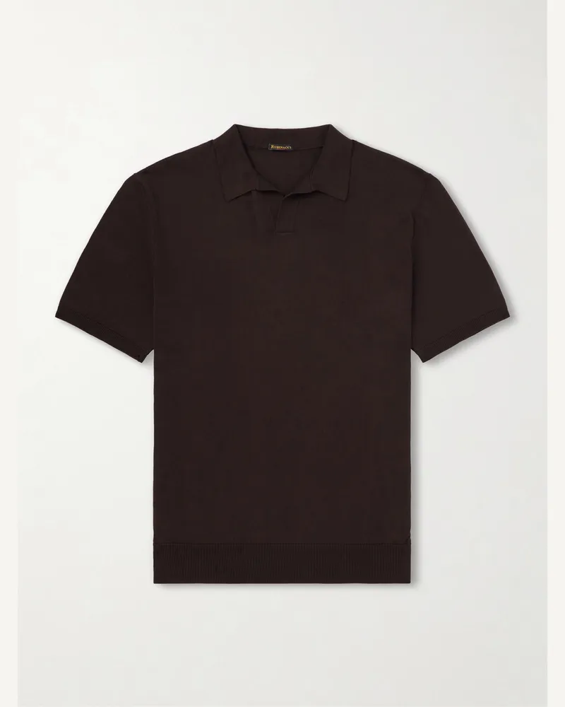Rubinacci Cotton Polo Shirt Brown