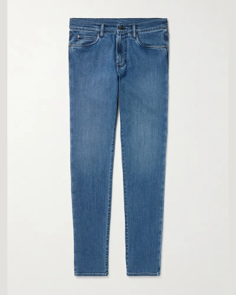 Loro Piana Schmal geschnittene Jeans Blau