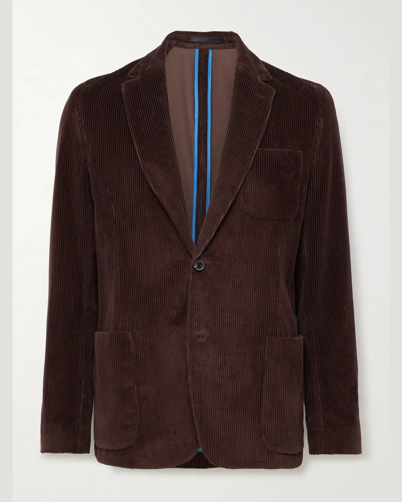 Paul Smith Slim-Fit Unstructured Cotton-Corduroy Suit Jacket Brown