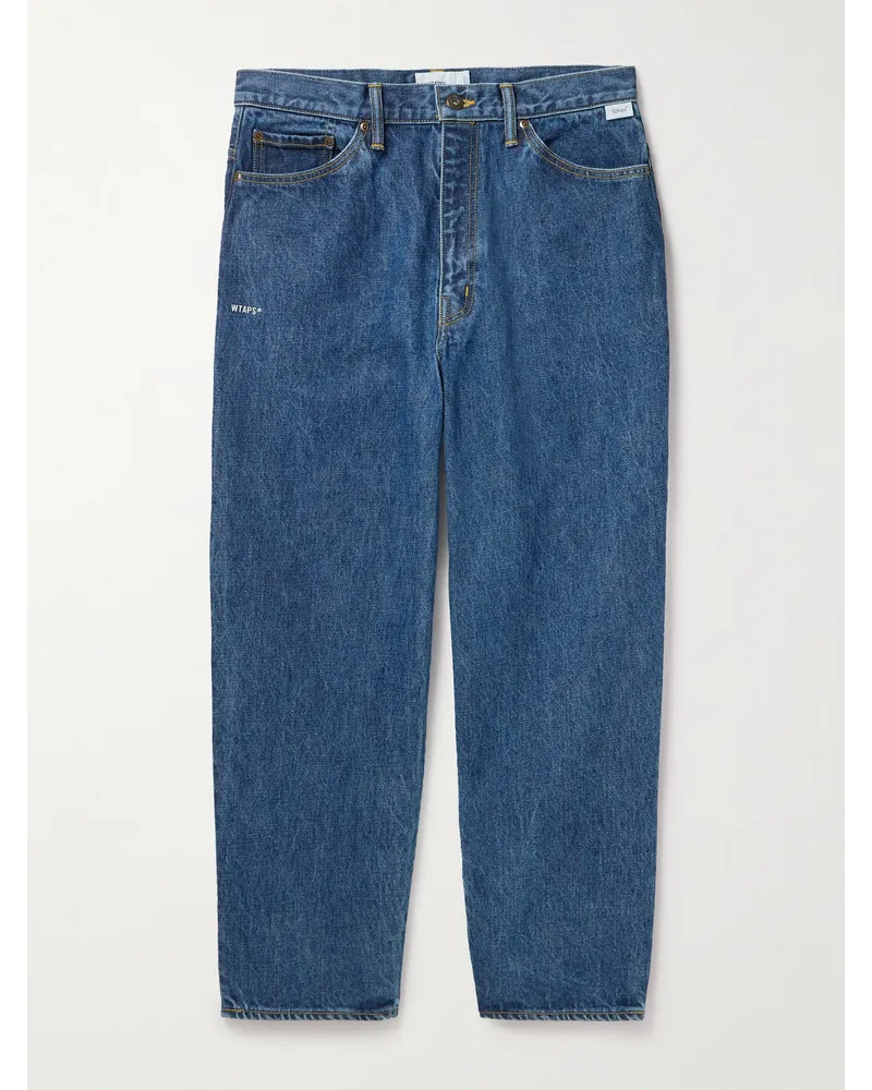 WTAPS Bootcut-Jeans mit Logostickerei Blau