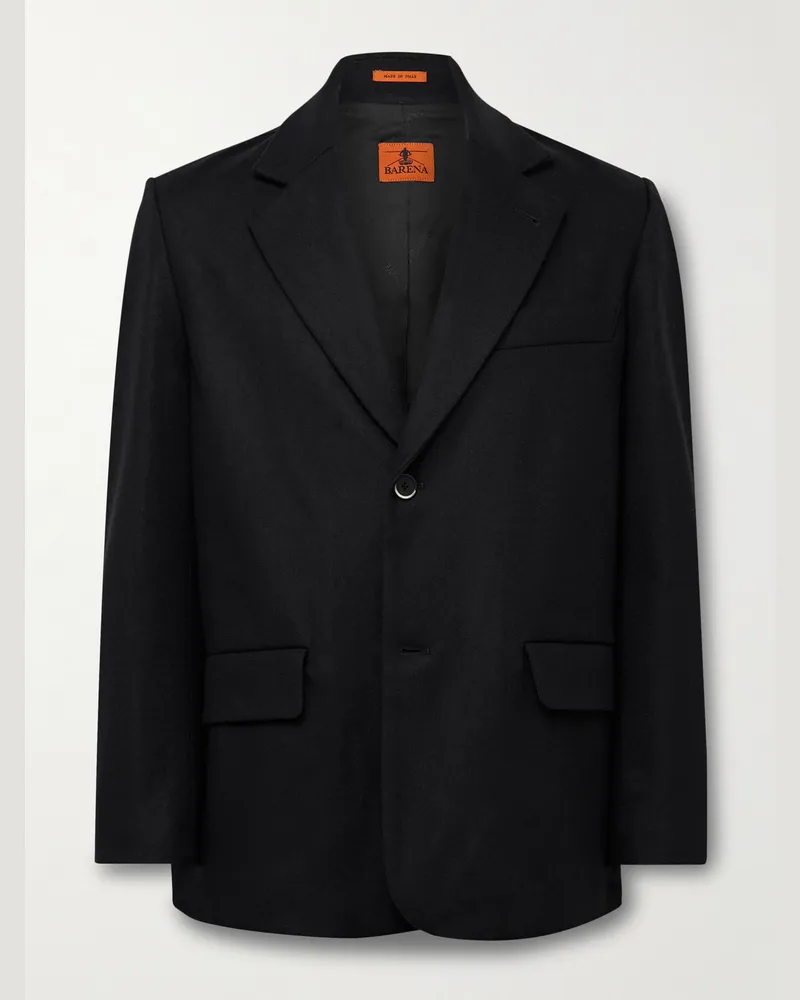 BARENA Wool-Blend Felt Blazer Black