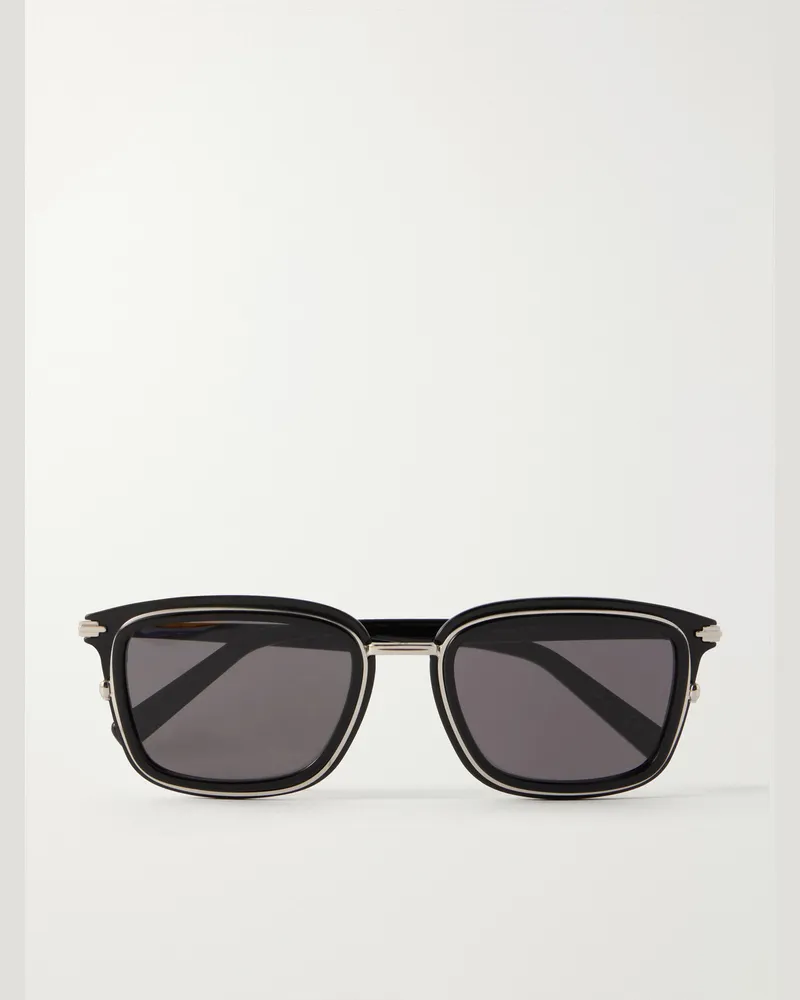 Dior BlackSuit S18U Rectangular-Frame Acetate Sunglasses Black