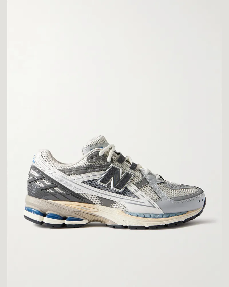 New Balance 1906 Sneakers aus Mesh mit Besatz aus Gummi und Leder Grau