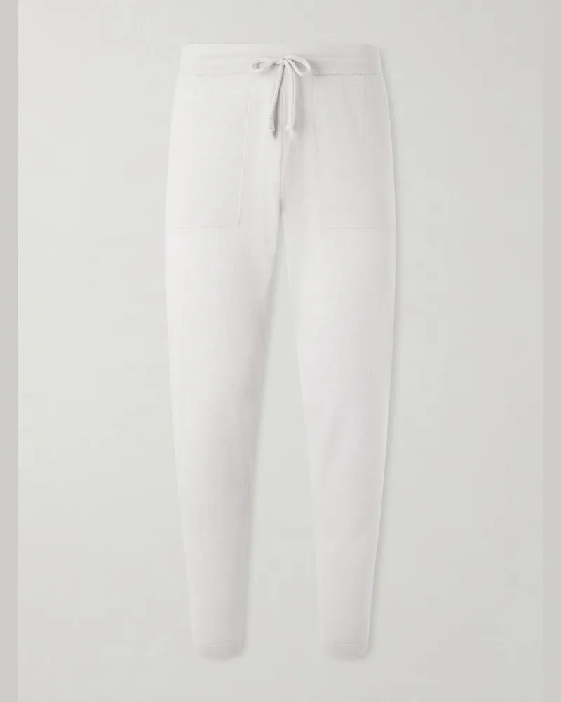 Eleventy Tapered Cashmere Sweatpants Gray