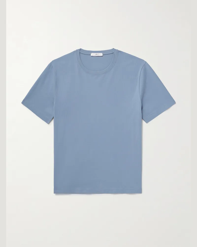 MR P. T-Shirt aus Jersey aus Bio- und recycelter Baumwolle Blau