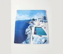 Bulldog Mid-Length Printed Swim Shorts