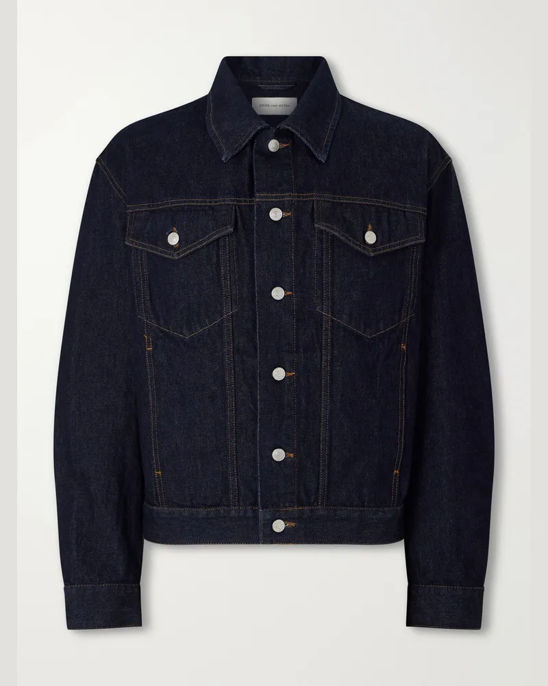 Dries van Noten Jeansjacke Blau