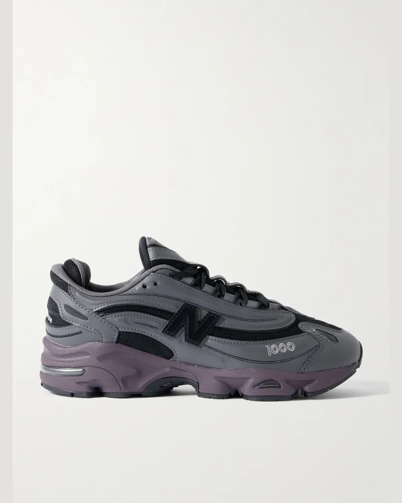 New Balance M1000 Sneakers aus Kunstleder und Mesh mit Stickereien Lila