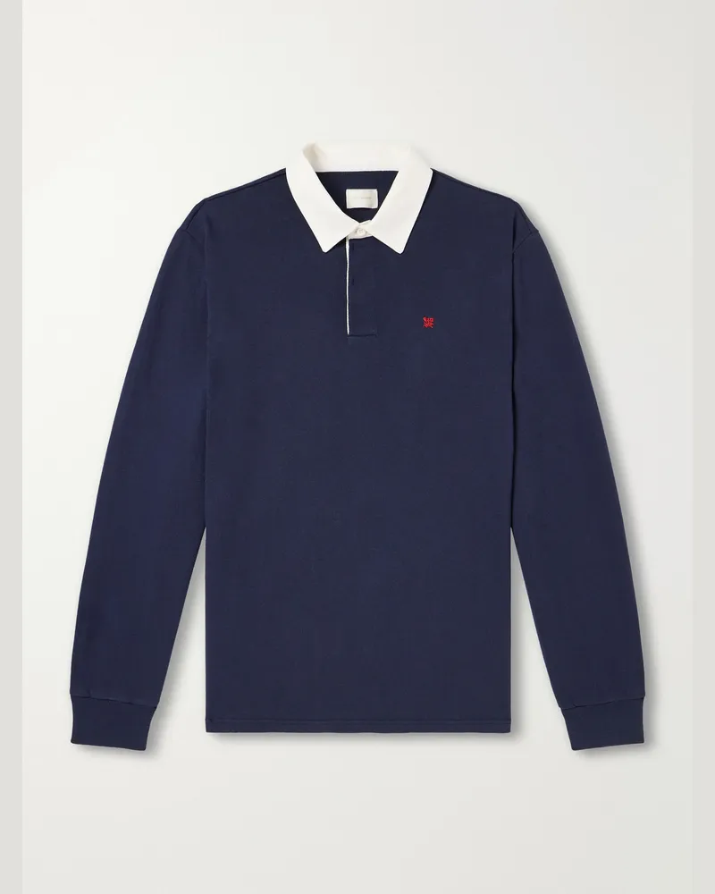Aimé Leon Dore Cotton-Jersey Polo Shirt Blue