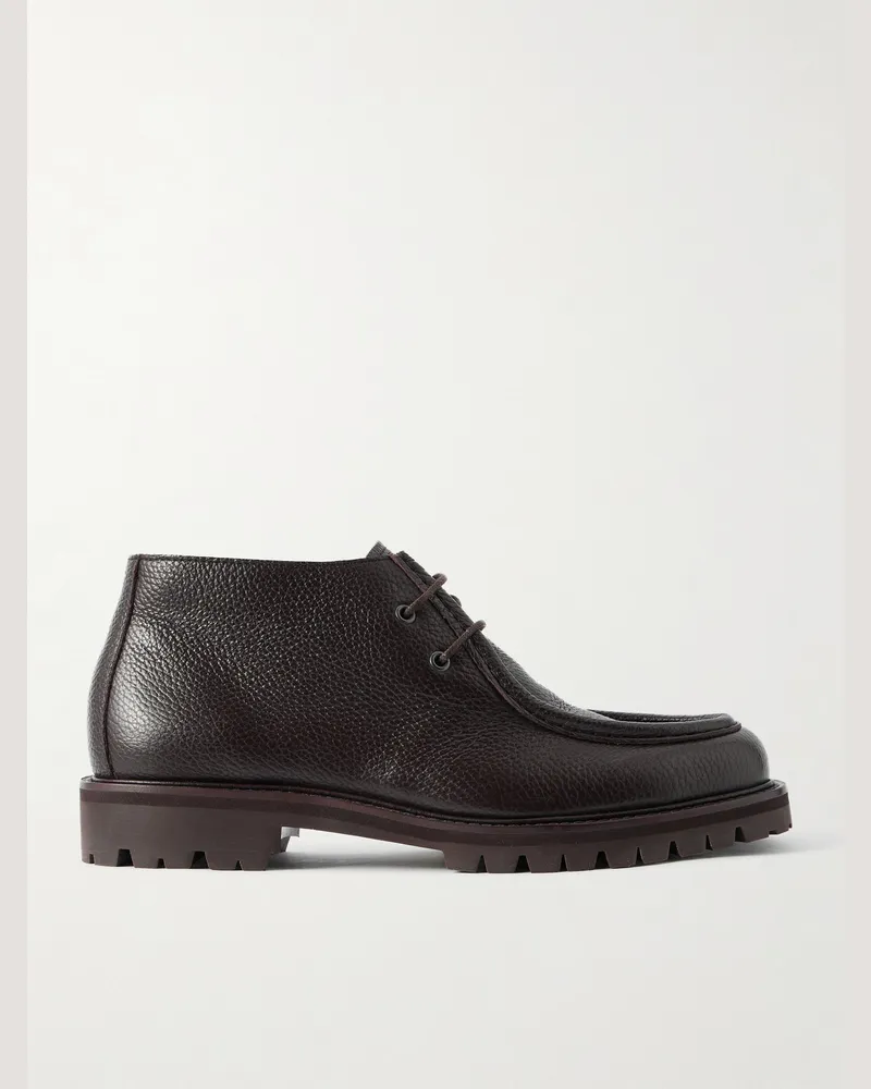 MR P. Jacques Derby-Schuhe aus vollnarbigem Leder Braun