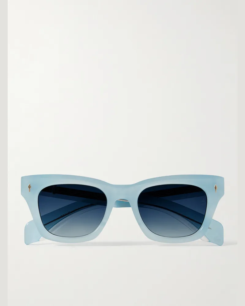 Jacques Marie Mage Dealan Square-Frame Acetate Sunglasses Blue