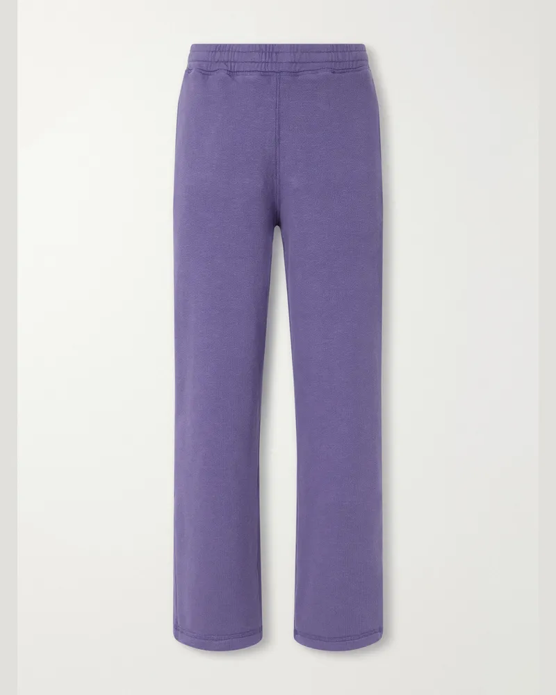 Aimé Leon Dore Marina Straight-Leg Cotton-Jersey Sweatpants Blue