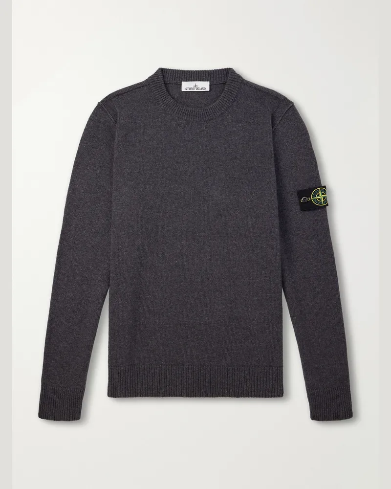 Stone Island Lambswool-Blend Sweater Gray