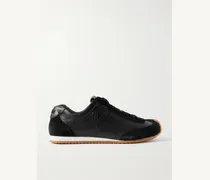 Ballet Runner 2.0 Suede-Trimmed Leather Sneakers
