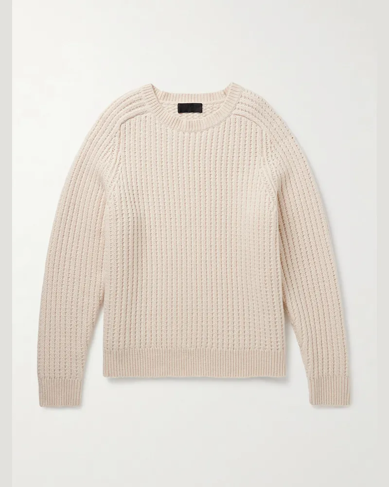 Nili Lotan Demitry Pullover in Lochstrick Neutral