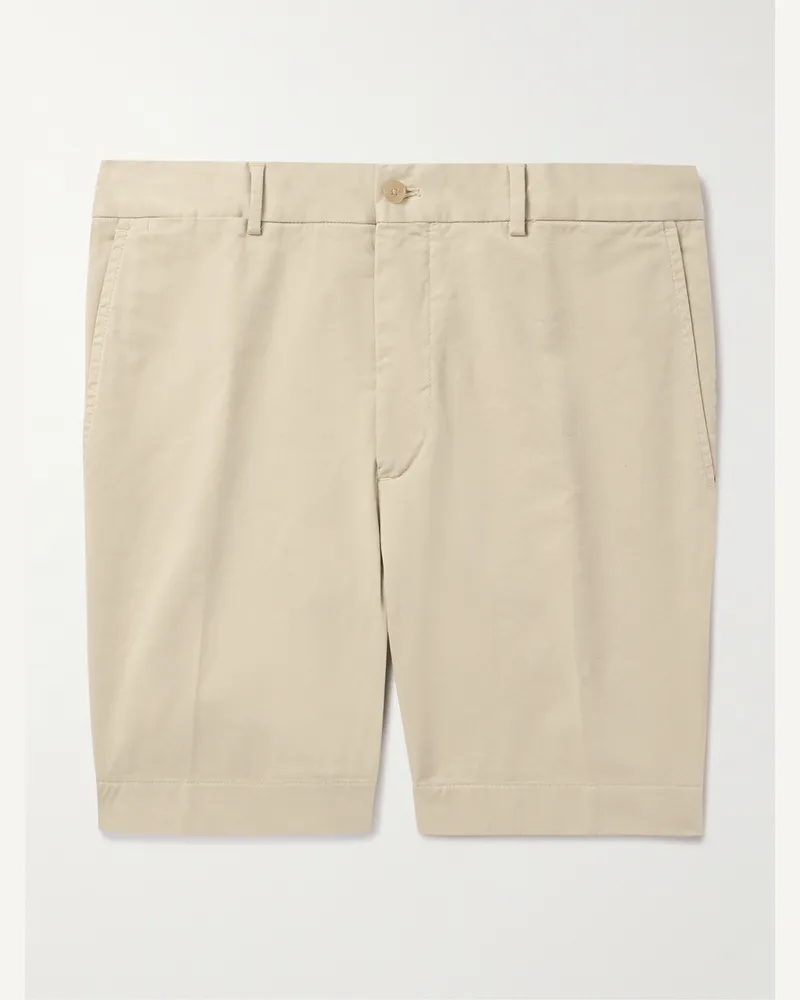 Ralph Lauren Schmal geschnittene Shorts aus Stretch-Baumwoll-Twill in Stückfärbung Braun