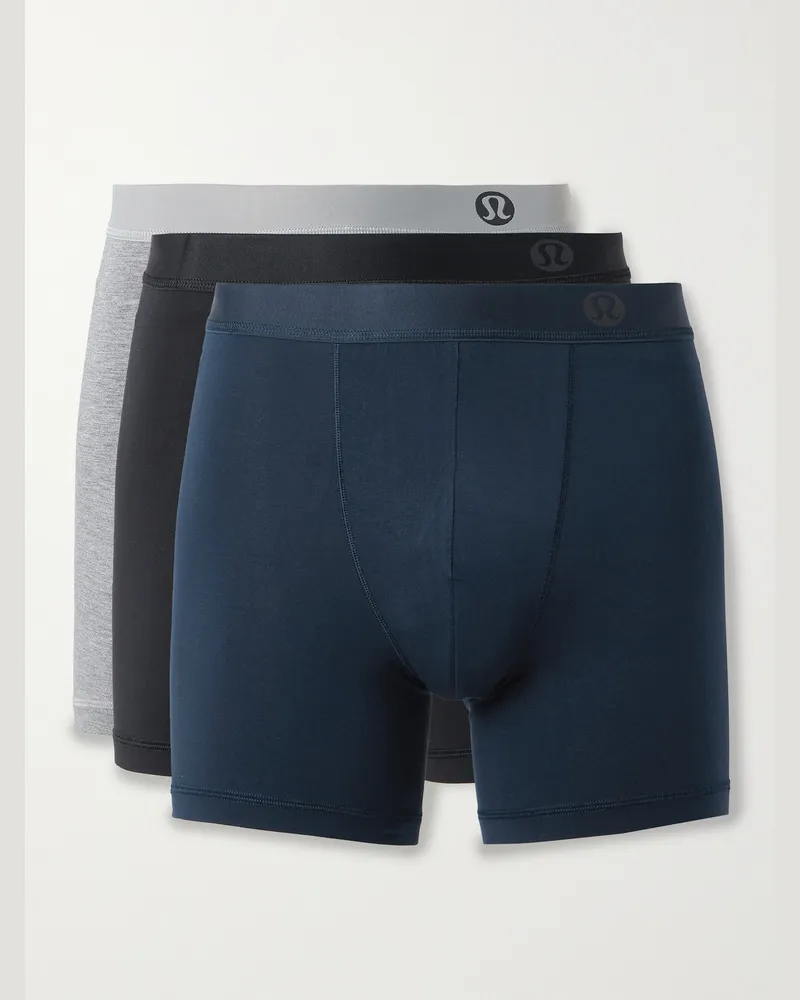 LULULEMON Always in Motion Set aus drei Retropants aus Stretch-Modal-Jersey Schwarz