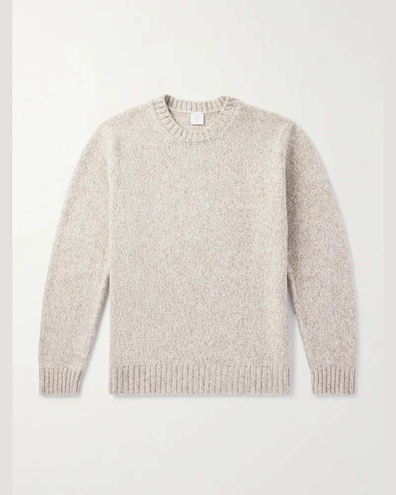 Eleventy Slim-Fit Wool Sweater Neutrals